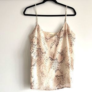 L’Agence Silk Camisole Pink Snakeskin Size Medium